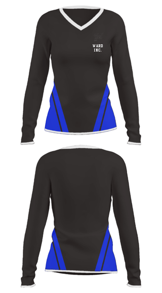 Women's Long Sleeve Vneck Shirt, WARD Inc., Men's Basketball, Teamtime, Team time, sublimation, custom sports apparel, team uniforms, spirit wear, spiritwear, sports uniforms, custom shirts, team store, custom team store, fundraiser sports, apparel fundraiser