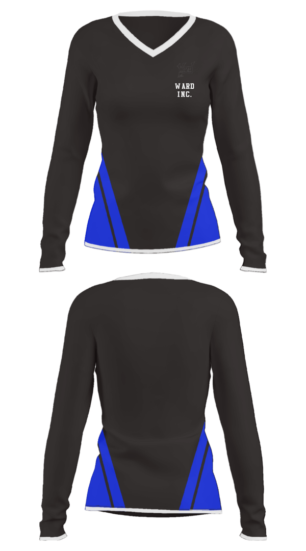 Women's Long Sleeve Vneck Shirt, WARD Inc., Men's Basketball, Teamtime, Team time, sublimation, custom sports apparel, team uniforms, spirit wear, spiritwear, sports uniforms, custom shirts, team store, custom team store, fundraiser sports, apparel fundraiser