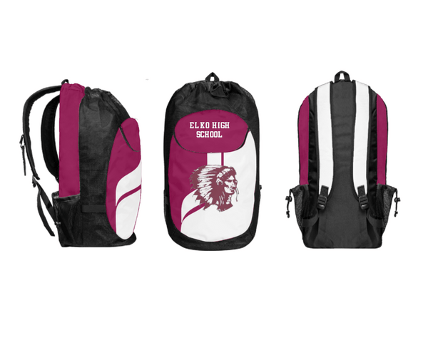 Gear Bag, Elko High School, Spirit Store, Teamtime, Team time, sublimation, custom sports apparel, team uniforms, spirit wear, spiritwear, sports uniforms, custom shirts, team store, custom team store, fundraiser sports, apparel fundraiser