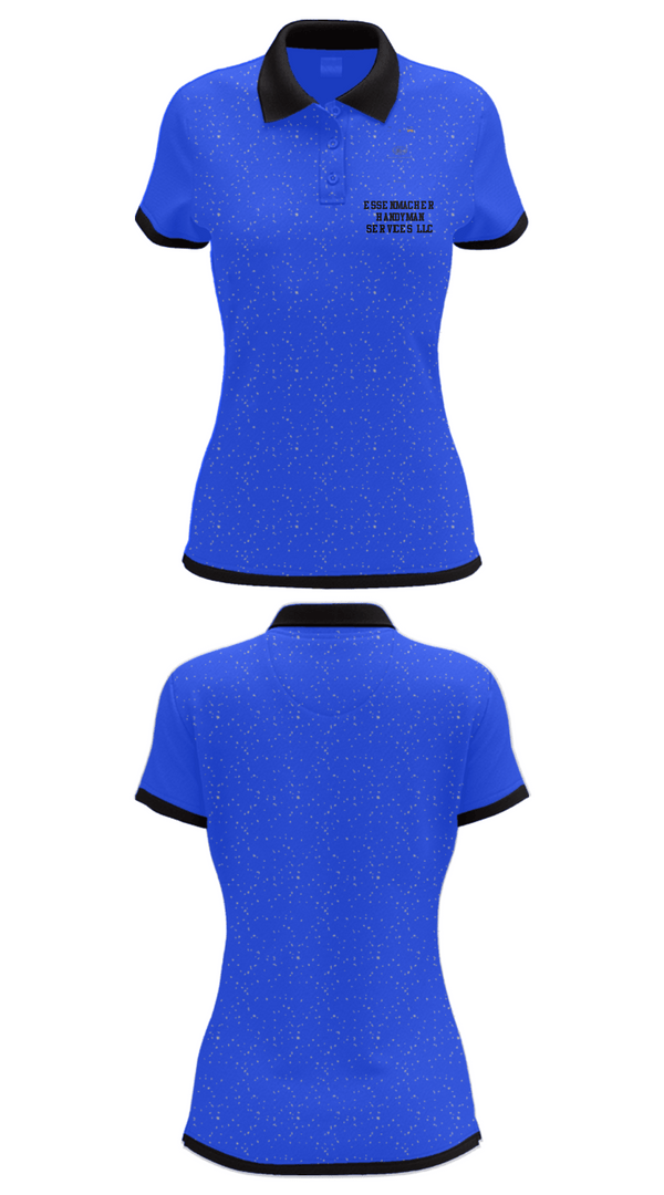 Women's Short Sleeve Performance Polo, Essenmacher Handyman Services LLC, , Teamtime, Team time, sublimation, custom sports apparel, team uniforms, spirit wear, spiritwear, sports uniforms, custom shirts, team store, custom team store, fundraiser sports, apparel fundraiser
