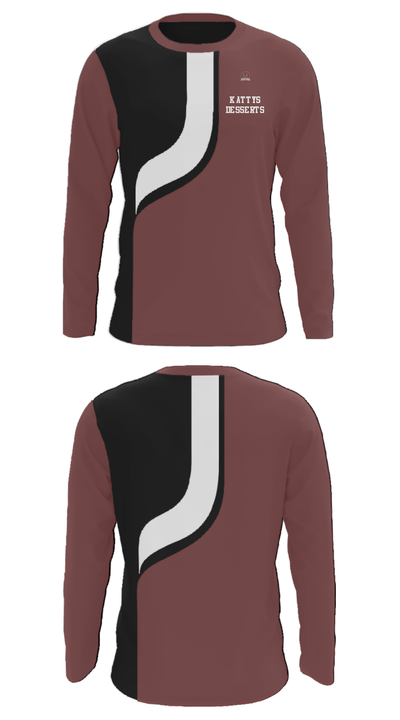 Kattys Desserts 37406355 Long Sleeve Performance Shirt - 30
