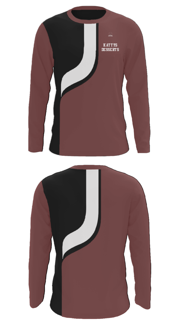 Long Sleeve Performance Shirt, Kattys Desserts, , Teamtime, Team time, sublimation, custom sports apparel, team uniforms, spirit wear, spiritwear, sports uniforms, custom shirts, team store, custom team store, fundraiser sports, apparel fundraiser