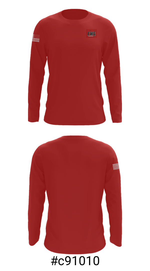 Long Sleeve Performance Shirt, EWG Youth Hoops, Men's Basketball, Teamtime, Team time, sublimation, custom sports apparel, team uniforms, spirit wear, spiritwear, sports uniforms, custom shirts, team store, custom team store, fundraiser sports, apparel fundraiser