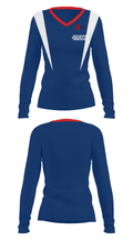 D1Naz Upward Basketball And Cheerleading 41023238 Women's Long Sleeve V-neck Shirt - 29