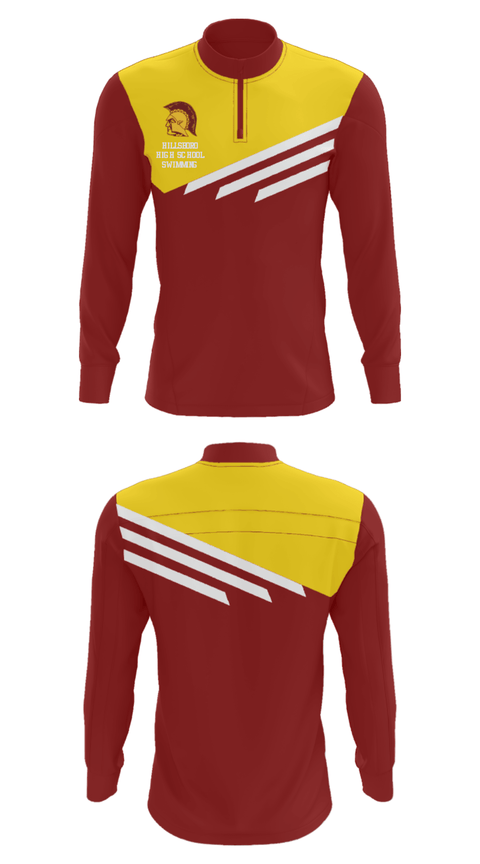 Quarter Zip Jacket, Hillsboro High School Swimming, Swimming, Teamtime, Team time, sublimation, custom sports apparel, team uniforms, spirit wear, spiritwear, sports uniforms, custom shirts, team store, custom team store, fundraiser sports, apparel fundraiser