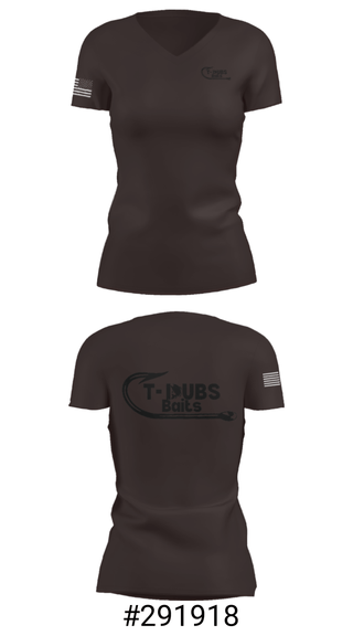 Women's Short Sleeve Vneck Shirt, TDubs Baits, , Teamtime, Team time, sublimation, custom sports apparel, team uniforms, spirit wear, spiritwear, sports uniforms, custom shirts, team store, custom team store, fundraiser sports, apparel fundraiser