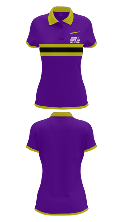Stanley County Aau Wrestling 75811159 Short Sleeve Performance Polo - 36