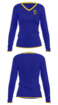 Sumner-Fredericksburg High School Basketball 1668594 Women's Long Sleeve V-neck Shirt - 34