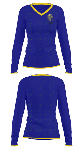 Women's Long Sleeve Vneck Shirt, Sumner-Fredericksburg High School Basketball, Women's Basketball, Teamtime, Team time, sublimation, custom sports apparel, team uniforms, spirit wear, spiritwear, sports uniforms, custom shirts, team store, custom team store, fundraiser sports, apparel fundraiser