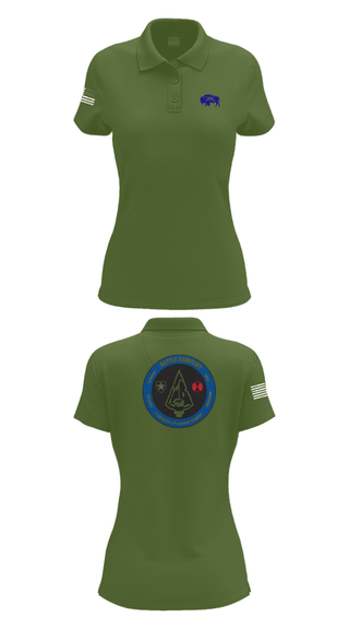 Women's Short Sleeve Performance Polo, Battle company 1-17IN, Army, Teamtime, Team time, sublimation, custom sports apparel, team uniforms, spirit wear, spiritwear, sports uniforms, custom shirts, team store, custom team store, fundraiser sports, apparel fundraiser