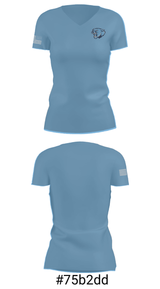 Women's Short Sleeve Vneck Shirt, Crow High School, Spirit Store, Teamtime, Team time, sublimation, custom sports apparel, team uniforms, spirit wear, spiritwear, sports uniforms, custom shirts, team store, custom team store, fundraiser sports, apparel fundraiser