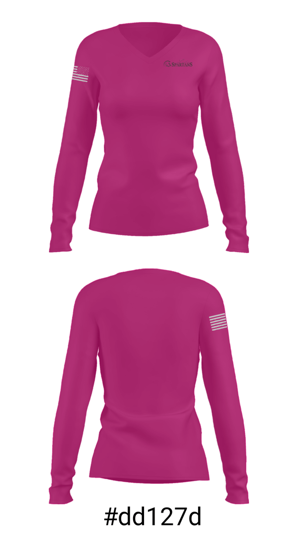 Women's Long Sleeve Vneck Shirt, Lady Spartans Elite Basketball, Men's Basketball, Teamtime, Team time, sublimation, custom sports apparel, team uniforms, spirit wear, spiritwear, sports uniforms, custom shirts, team store, custom team store, fundraiser sports, apparel fundraiser