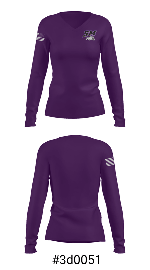 Women's Long Sleeve Vneck Shirt, Susan Moore, Spirit Store, Teamtime, Team time, sublimation, custom sports apparel, team uniforms, spirit wear, spiritwear, sports uniforms, custom shirts, team store, custom team store, fundraiser sports, apparel fundraiser