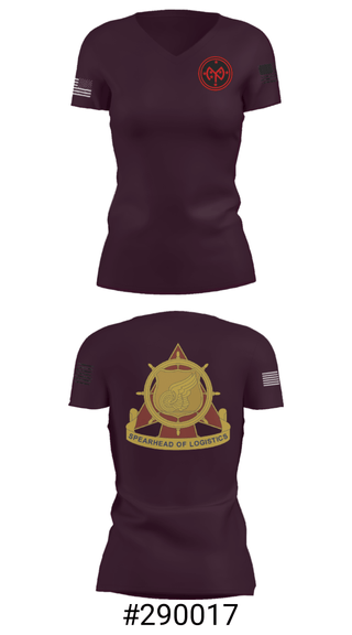 Women's Short Sleeve Vneck Shirt, E co 427th, National Guard, Teamtime, Team time, sublimation, custom sports apparel, team uniforms, spirit wear, spiritwear, sports uniforms, custom shirts, team store, custom team store, fundraiser sports, apparel fundraiser