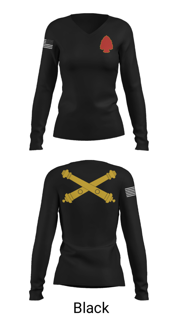 Women's Long Sleeve Vneck Shirt, , National Guard, Teamtime, Team time, sublimation, custom sports apparel, team uniforms, spirit wear, spiritwear, sports uniforms, custom shirts, team store, custom team store, fundraiser sports, apparel fundraiser