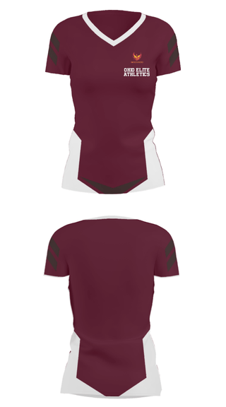 Women's Short Sleeve Vneck Shirt, Ohio Elite Athletics, Spirit Store, Teamtime, Team time, sublimation, custom sports apparel, team uniforms, spirit wear, spiritwear, sports uniforms, custom shirts, team store, custom team store, fundraiser sports, apparel fundraiser