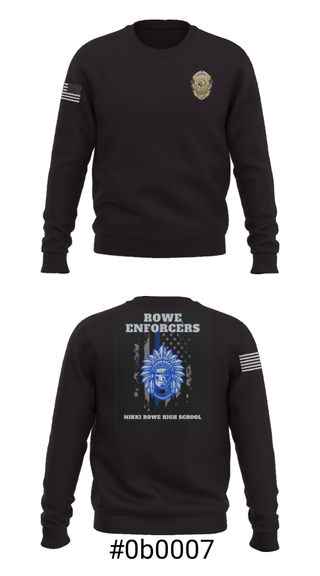 Crew Neck Sweatshirt, Rowe Enforcers, Police, Teamtime, Team time, sublimation, custom sports apparel, team uniforms, spirit wear, spiritwear, sports uniforms, custom shirts, team store, custom team store, fundraiser sports, apparel fundraiser