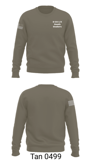 Crew Neck Sweatshirt, D CO 1/3 Death Dealers, Army, Teamtime, Team time, sublimation, custom sports apparel, team uniforms, spirit wear, spiritwear, sports uniforms, custom shirts, team store, custom team store, fundraiser sports, apparel fundraiser