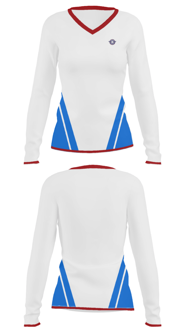 Women's Long Sleeve Vneck Shirt, Kenston High School Hockey, Ice Hockey, Teamtime, Team time, sublimation, custom sports apparel, team uniforms, spirit wear, spiritwear, sports uniforms, custom shirts, team store, custom team store, fundraiser sports, apparel fundraiser