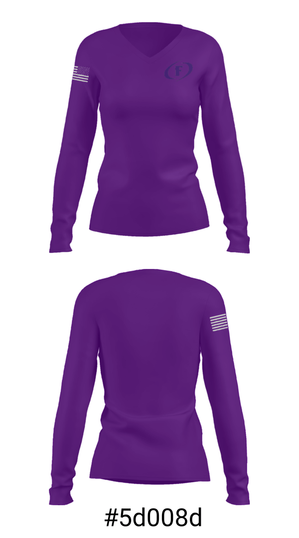 Women's Long Sleeve Vneck Shirt, Hurricane Transition Academy, Spirit Store, Teamtime, Team time, sublimation, custom sports apparel, team uniforms, spirit wear, spiritwear, sports uniforms, custom shirts, team store, custom team store, fundraiser sports, apparel fundraiser