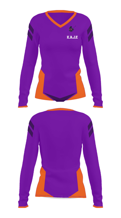 K.A.J.E 12036090 Women's Long Sleeve V-neck Shirt - 27
