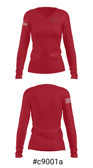 Women's Long Sleeve Vneck Shirt, St Matthew School, Spirit Store, Teamtime, Team time, sublimation, custom sports apparel, team uniforms, spirit wear, spiritwear, sports uniforms, custom shirts, team store, custom team store, fundraiser sports, apparel fundraiser