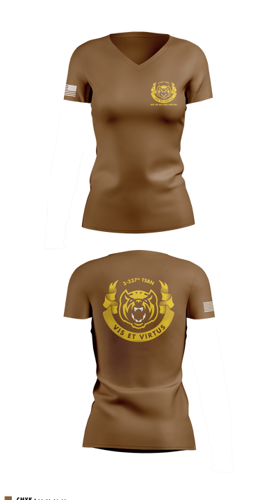 Wolverines 17219833 Women's Short Sleeve V-neck Shirt - 1