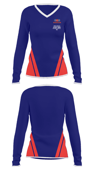 Women's Long Sleeve Vneck Shirt, Dove Science Academy Middle School-South Okc, Spirit Store, Teamtime, Team time, sublimation, custom sports apparel, team uniforms, spirit wear, spiritwear, sports uniforms, custom shirts, team store, custom team store, fundraiser sports, apparel fundraiser