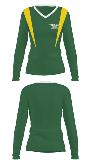 Women's Long Sleeve Vneck Shirt, Eleanor Lemaire Junior High School Wrestling, Wrestling, Teamtime, Team time, sublimation, custom sports apparel, team uniforms, spirit wear, spiritwear, sports uniforms, custom shirts, team store, custom team store, fundraiser sports, apparel fundraiser