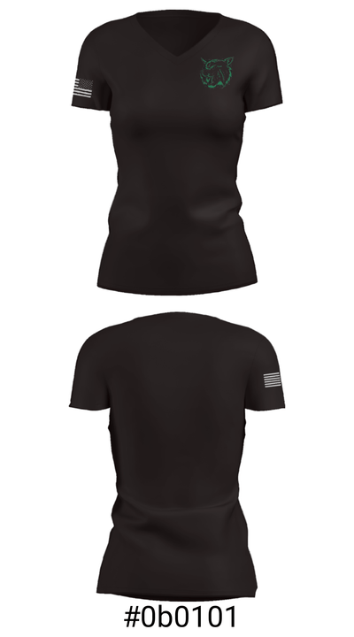 Houghton Lake Jr/Sr High School 8124308 Women's Short Sleeve V-neck Shirt - 21