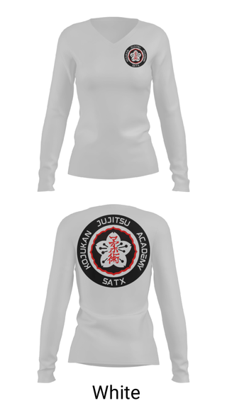 Women's Long Sleeve Vneck Shirt, Kojukan JuJitsu, Wrestling, Teamtime, Team time, sublimation, custom sports apparel, team uniforms, spirit wear, spiritwear, sports uniforms, custom shirts, team store, custom team store, fundraiser sports, apparel fundraiser