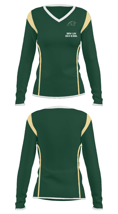 SHOW LOW HIGH SCHOOL 36455112 Women's Long Sleeve V-neck Shirt - 33