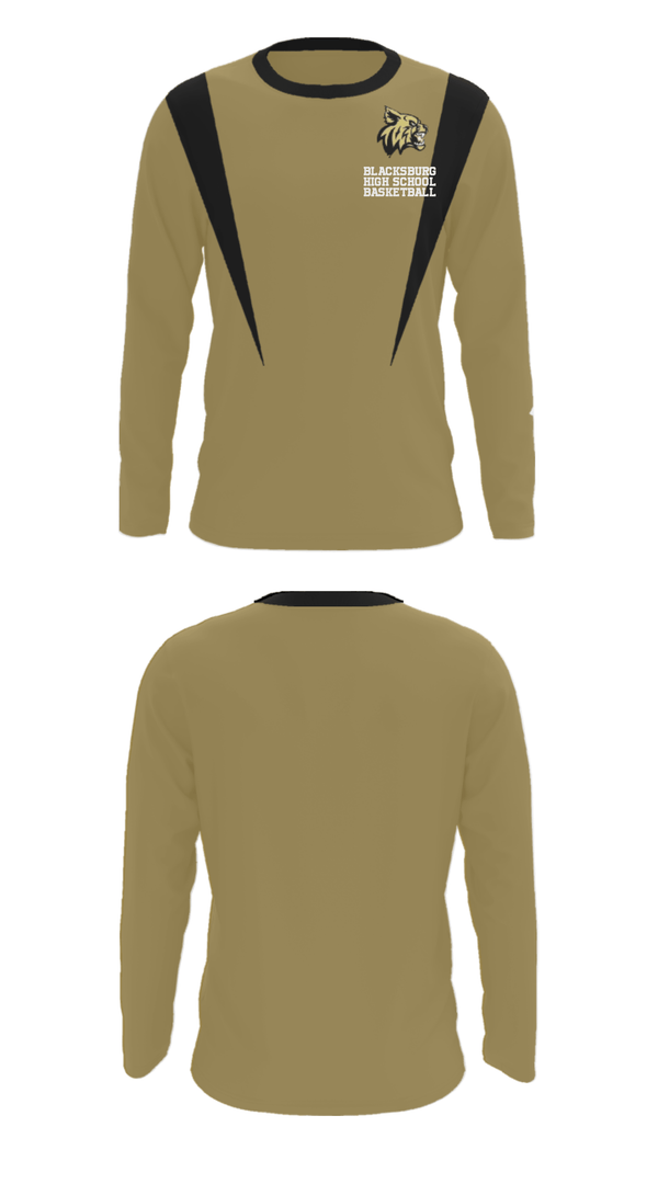 Long Sleeve Performance Shirt, Blacksburg High School Basketball, Women's Basketball, Teamtime, Team time, sublimation, custom sports apparel, team uniforms, spirit wear, spiritwear, sports uniforms, custom shirts, team store, custom team store, fundraiser sports, apparel fundraiser
