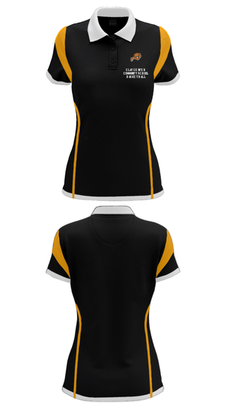 Women's Short Sleeve Performance Polo, Clay Center Community School Basketball, Women's Basketball, Teamtime, Team time, sublimation, custom sports apparel, team uniforms, spirit wear, spiritwear, sports uniforms, custom shirts, team store, custom team store, fundraiser sports, apparel fundraiser