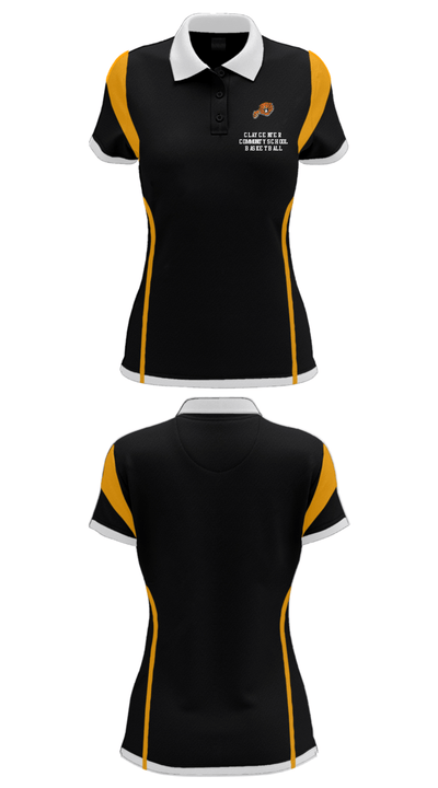 Clay Center Community School Basketball 90517199 Women's Short Sleeve Performance Polo  - 27