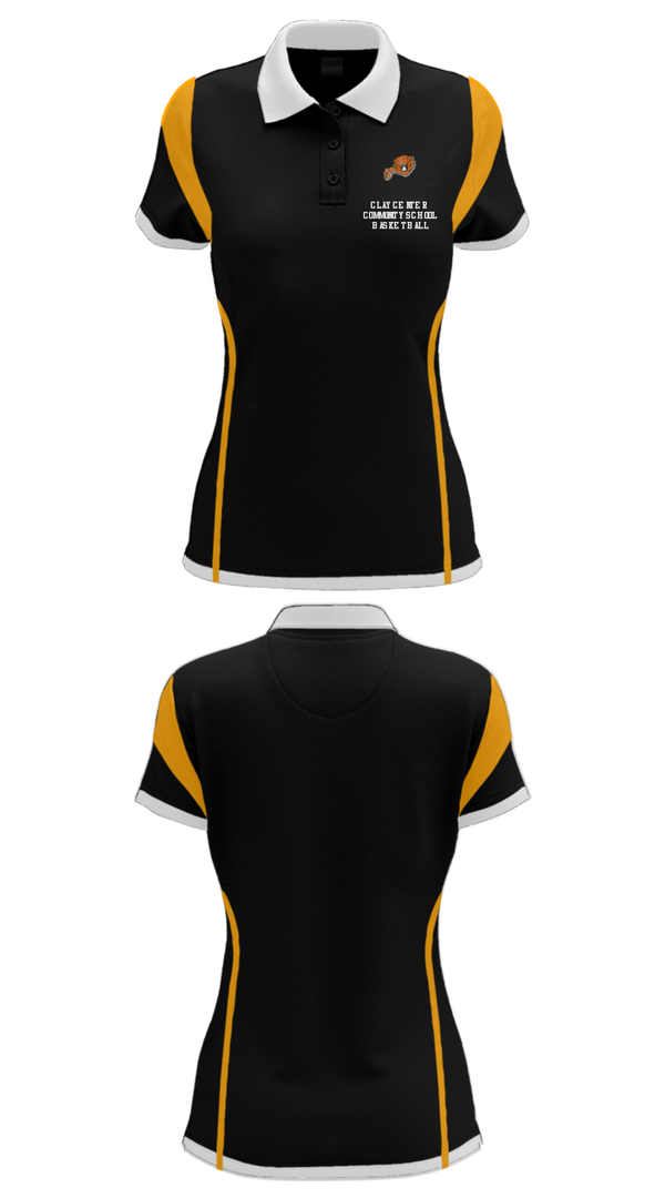 Women's Short Sleeve Performance Polo, Clay Center Community School Basketball, Women's Basketball, Teamtime, Team time, sublimation, custom sports apparel, team uniforms, spirit wear, spiritwear, sports uniforms, custom shirts, team store, custom team store, fundraiser sports, apparel fundraiser