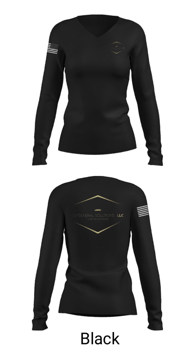 JM general solutions llc 40588160 Women's Long Sleeve V-neck Shirt - 13