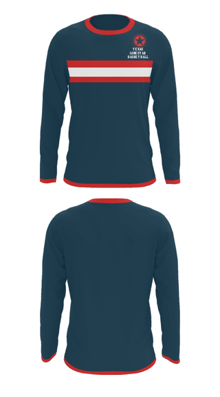 Long Sleeve Performance Shirt, Texas LoneStar Basketball, Women's Basketball, Teamtime, Team time, sublimation, custom sports apparel, team uniforms, spirit wear, spiritwear, sports uniforms, custom shirts, team store, custom team store, fundraiser sports, apparel fundraiser