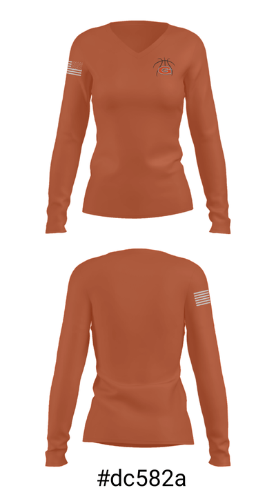 Glenwood 60056066 Women's Long Sleeve V-neck Shirt - 20