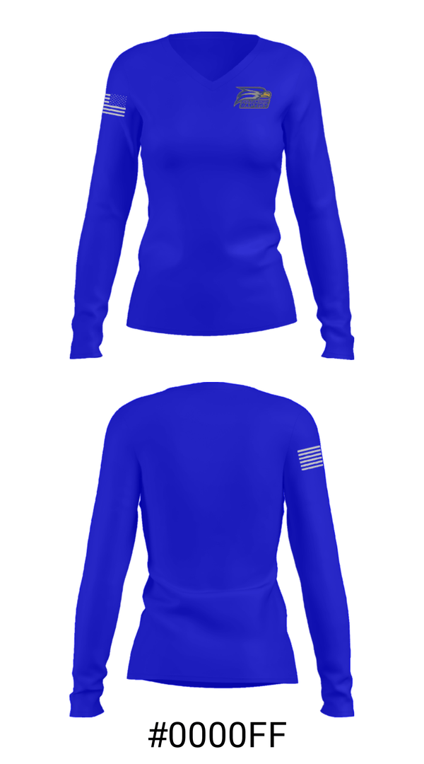 Women's Long Sleeve Vneck Shirt, Fellowship Baptist Academy, Spirit Store, Teamtime, Team time, sublimation, custom sports apparel, team uniforms, spirit wear, spiritwear, sports uniforms, custom shirts, team store, custom team store, fundraiser sports, apparel fundraiser