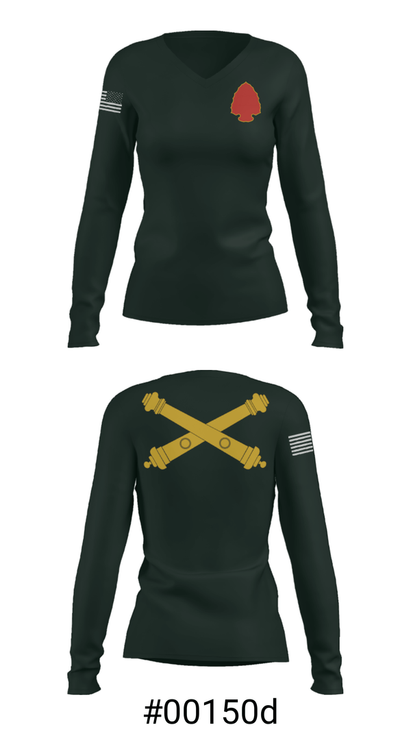 Women's Long Sleeve Vneck Shirt, , National Guard, Teamtime, Team time, sublimation, custom sports apparel, team uniforms, spirit wear, spiritwear, sports uniforms, custom shirts, team store, custom team store, fundraiser sports, apparel fundraiser
