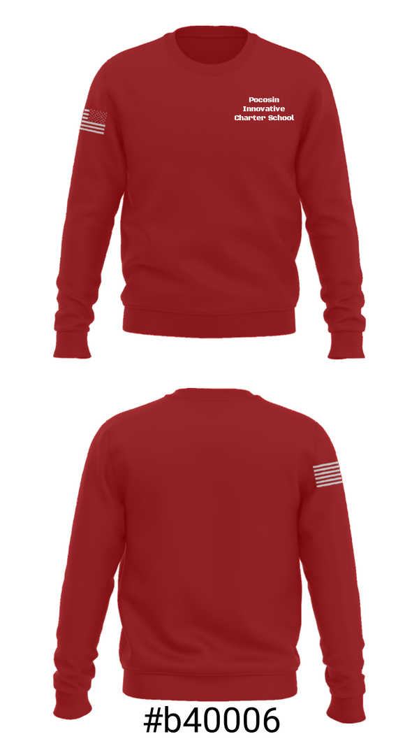 Crew Neck Sweatshirt, Pocosin Innovative Charter School, Spirit Store, Teamtime, Team time, sublimation, custom sports apparel, team uniforms, spirit wear, spiritwear, sports uniforms, custom shirts, team store, custom team store, fundraiser sports, apparel fundraiser