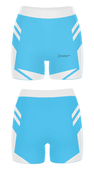 Women's Compression Shorts, Jewish Community Center of the Lehigh Valley, Spirit Store, Teamtime, Team time, sublimation, custom sports apparel, team uniforms, spirit wear, spiritwear, sports uniforms, custom shirts, team store, custom team store, fundraiser sports, apparel fundraiser