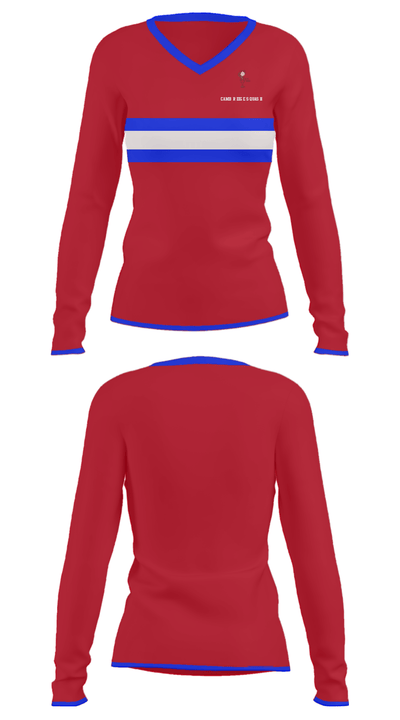 Cambridge Squash 43033891 Women's Long Sleeve V-neck Shirt - 31
