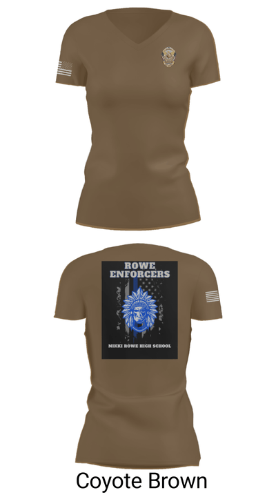 Rowe Enforcers 68406360 Women's Short Sleeve V-neck Shirt - 12