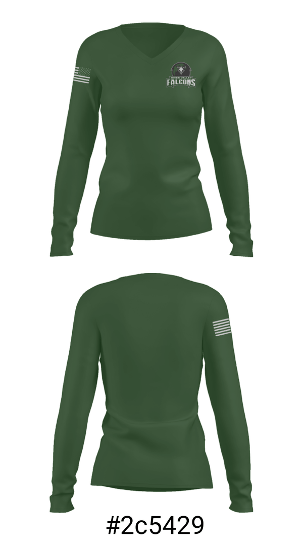 Women's Long Sleeve Vneck Shirt, River Valley High School Swimming, Swimming, Teamtime, Team time, sublimation, custom sports apparel, team uniforms, spirit wear, spiritwear, sports uniforms, custom shirts, team store, custom team store, fundraiser sports, apparel fundraiser