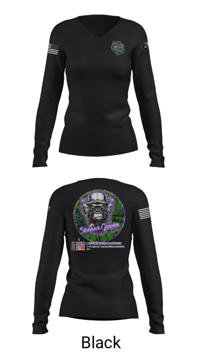 Silverback Graphix 27287799 Women's Long Sleeve V-neck Shirt - 13