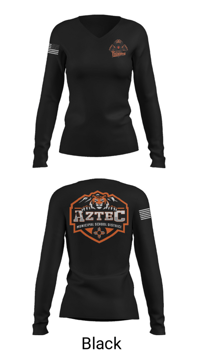 C.V. Koogler Middle School 40057694 Women's Long Sleeve V-neck Shirt - 13