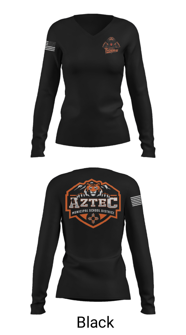 Women's Long Sleeve Vneck Shirt, C.V. Koogler Middle School, Spirit Store, Teamtime, Team time, sublimation, custom sports apparel, team uniforms, spirit wear, spiritwear, sports uniforms, custom shirts, team store, custom team store, fundraiser sports, apparel fundraiser