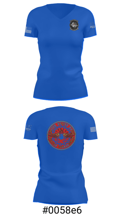 HSM-74 19793047 Women's Short Sleeve V-neck Shirt - 4